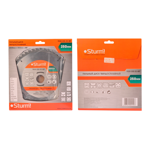 Диск пильный 250*32/30*48T STURM 9020-250-32-48T