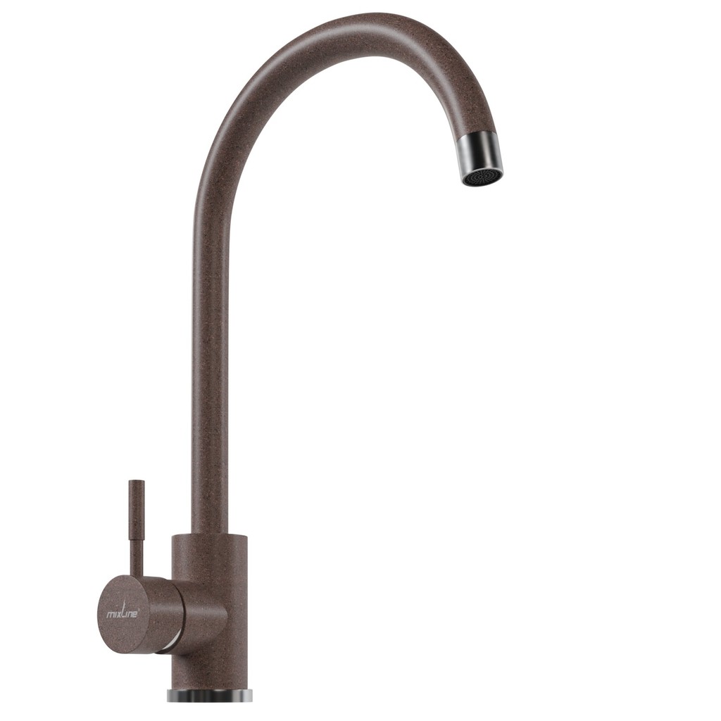 Смеситель для кухни 35к MIXLINE ML-GS15 (307) терракотовый высок. излив
