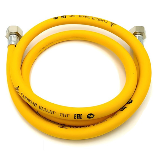 Подводка гибк.ДЛЯ ГАЗА ПВХ 2,0м г/г 1/2 ЖЕЛТАЯ VIEIR MQXN200 (1/50)