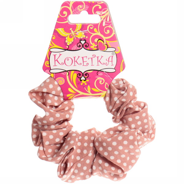 Резинка для волос "Collection School", принт горошек, микс 6 цветов, d-9см