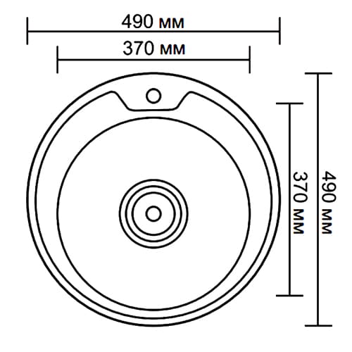 Мойка из нержавеющей стали врезная 49x49 см Ledeme L74949