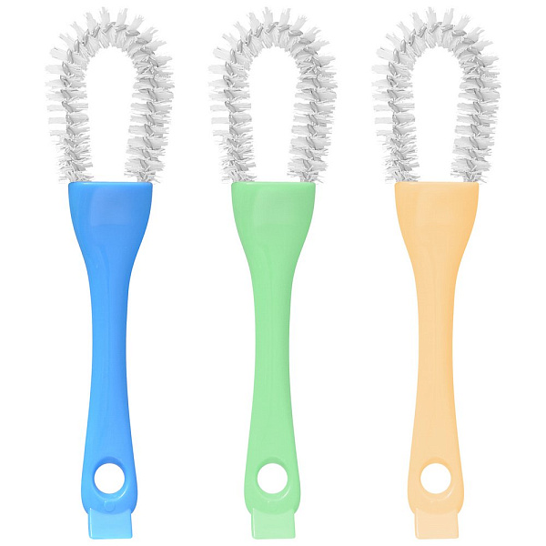 Щетка для чистки труднодоступных мест "Выручай-КА". Длина 19 см. 3 цв. 