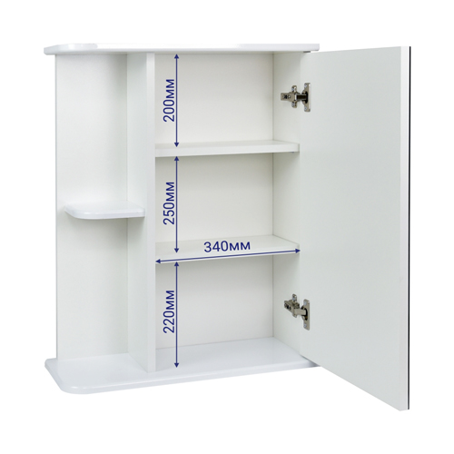 Зеркало со шкафом DORATIZ Гретта 50, правый, белый