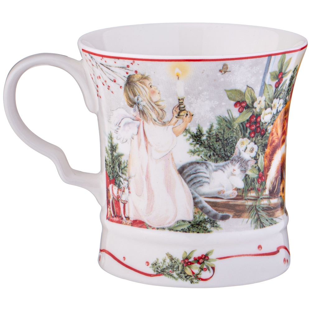 КРУЖКА LEFARD "CHRISTMAS" 320 МЛ ПУАНСЕТТИЯ (КОР=36ШТ.)