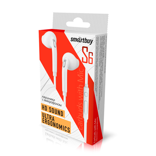 Гарнитура внутриканальная Smartbuy S6, коробка, SBH-202K /60, белая