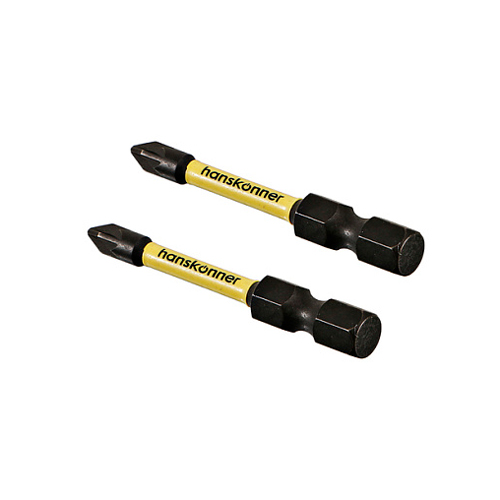 Биты PZ1х50мм, ImpactPower, торсионные Hanskonner HPZ1-50-2T