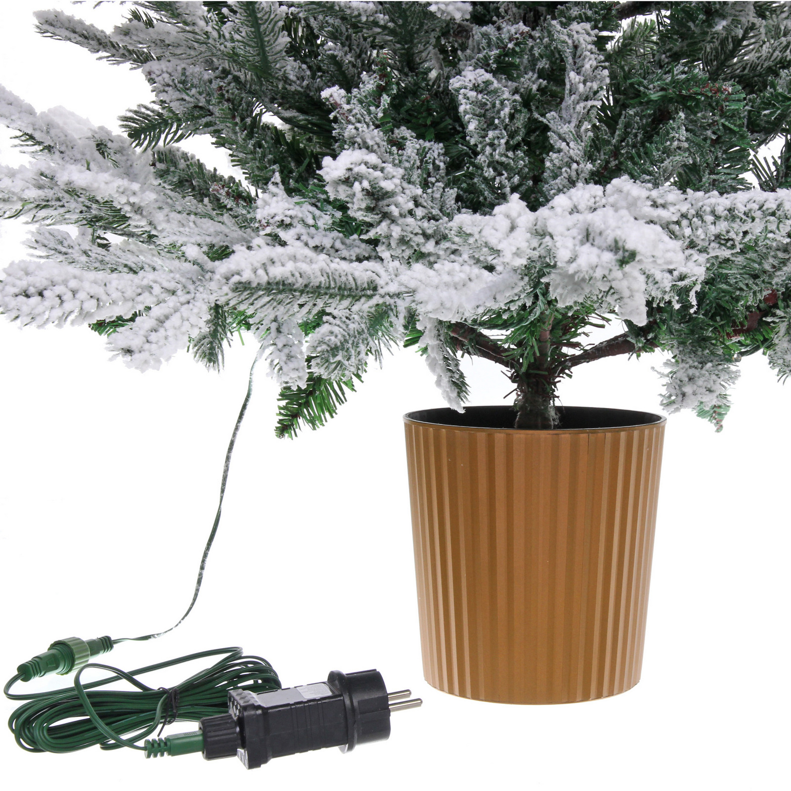 Ёлка в горшке "Лесное сияние" 90 см, резина (175 веток) 100 ламп LED