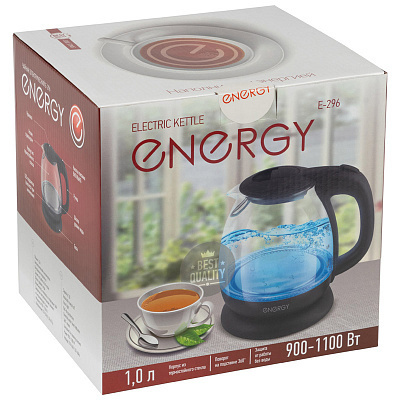 Чайник стеклянный 1л "ENERGY" E-296
