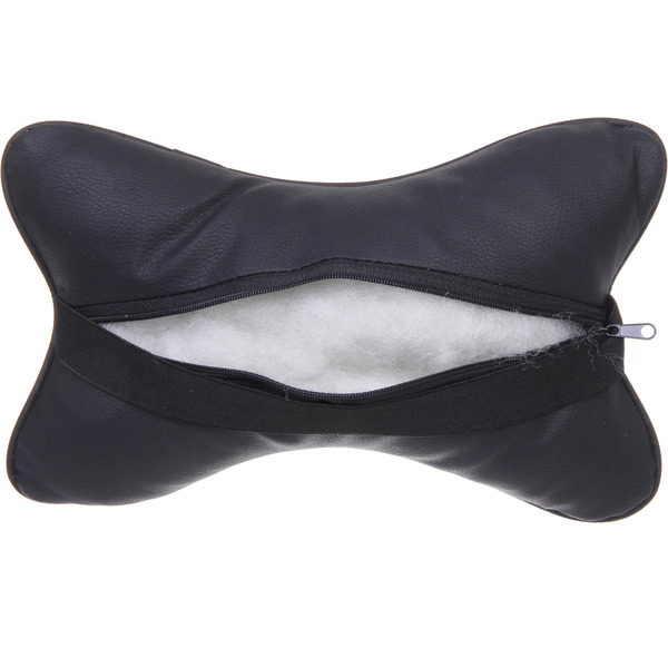 Подушка дорожная под голову JP-137, 27*17 см, цвет: чёрный-красный