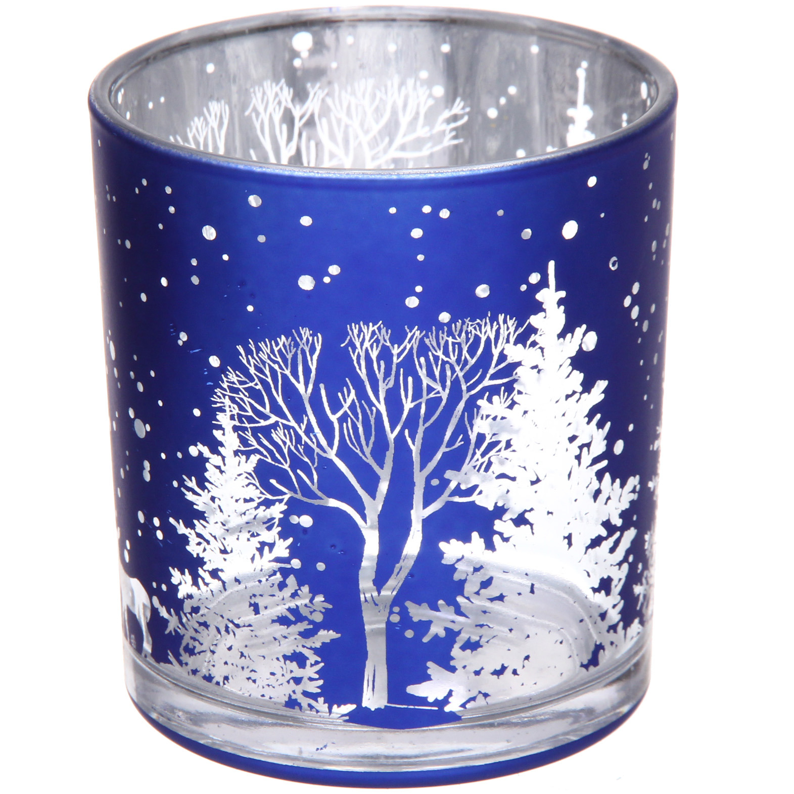 Подсвечник "Зимнее сияние" 7*7,8 см, Синий