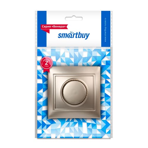 Светорегулятор (диммер) 550Вт 220В шампань, "Венера" (SBE-01c-2.5-D-0)