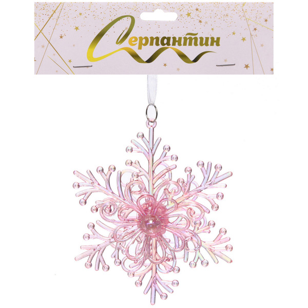 Подвеска "Волшебство зимы" 13*13 см, Розовый