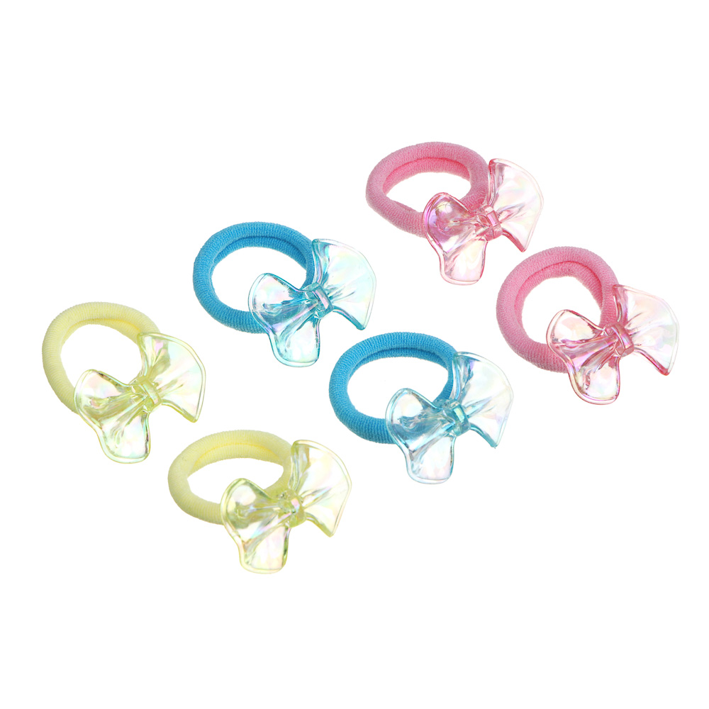 BY Русские супергерои Набор детских резинок для волос 6 шт, пластик, полиэстер, 2 дизайна