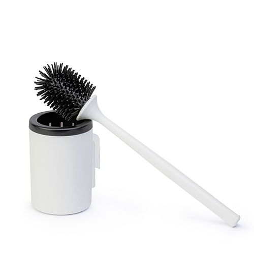 Ерш для туалета гибкий с подставкой, белый, Альтернатива, М8997, 1/15