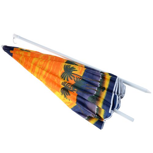 Яркое лето Зонт пляжный, 210D, полиэстер, d160см, h180см, 19/22мм стойка, в чехле, 1/