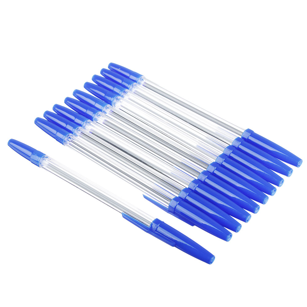 Набор ручек шариковых 10шт, пластик, цвет синий, РО40