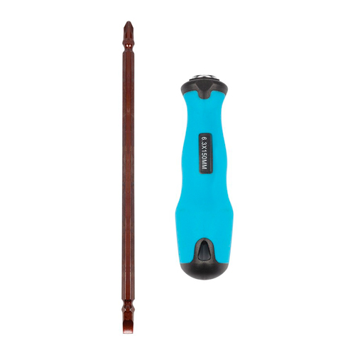 Двусторонняя отвертка с переставной битой PH2, SL6, 160 мм, эргон. рукоятка, S2, Smartbuy tools