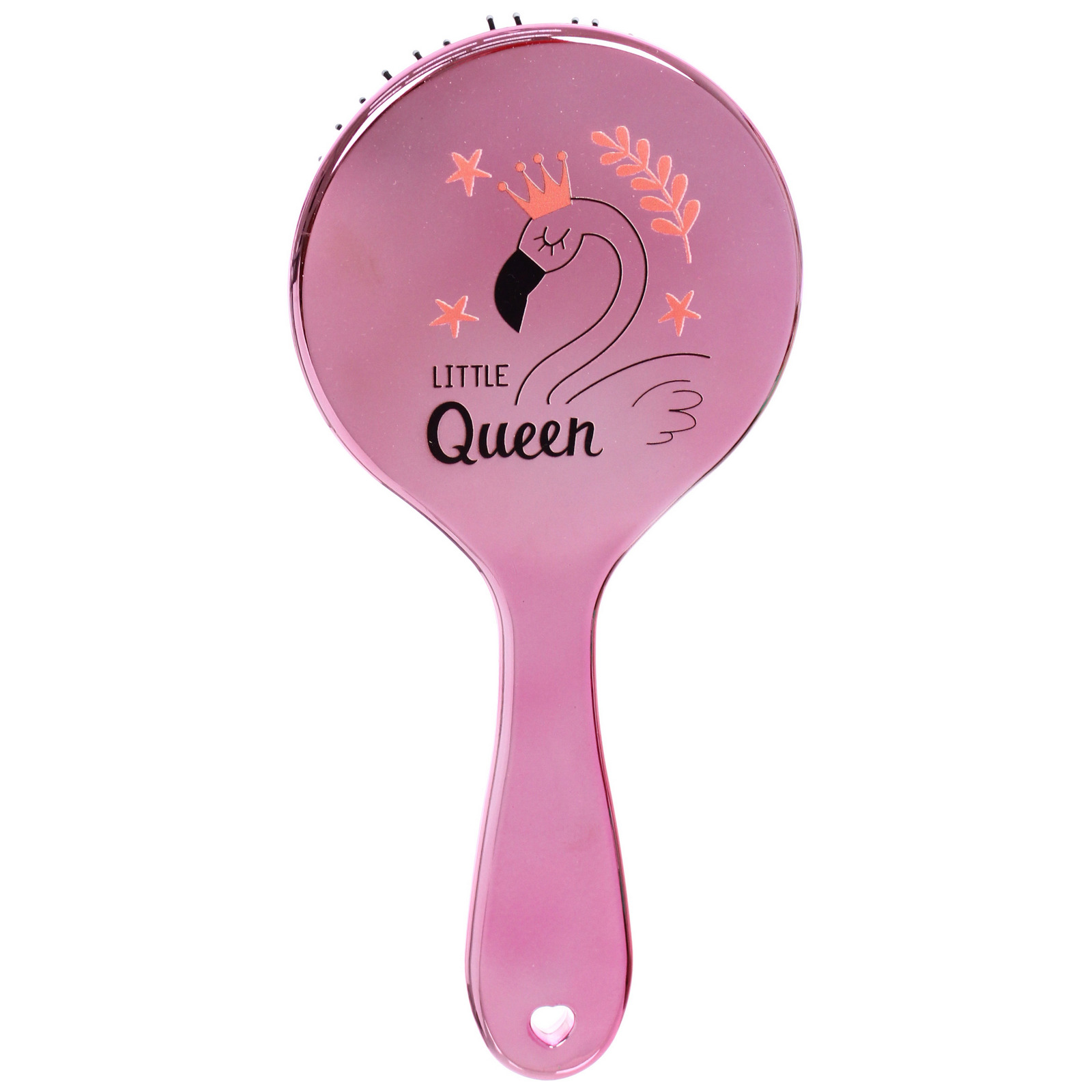 Расческа массажная зеркальная "Animals", микс 4 цвета, 10*22 см (блистер Ultramarine)