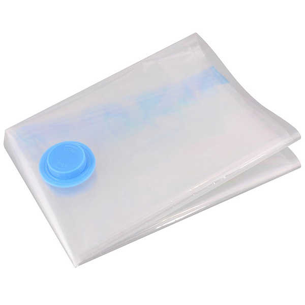 Вакуумный пакет с замком zip-lock и защитным клапаном для хранения вещей многоразовый. 70х100см