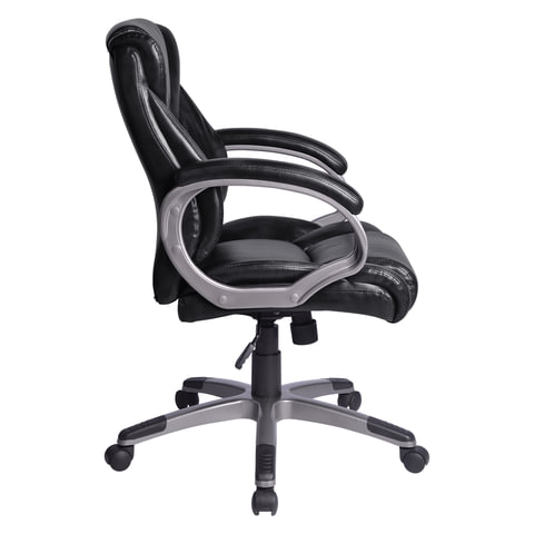 Кресло офисное BRABIX, Eldorado EX-504,  экокожа, черное, 530874