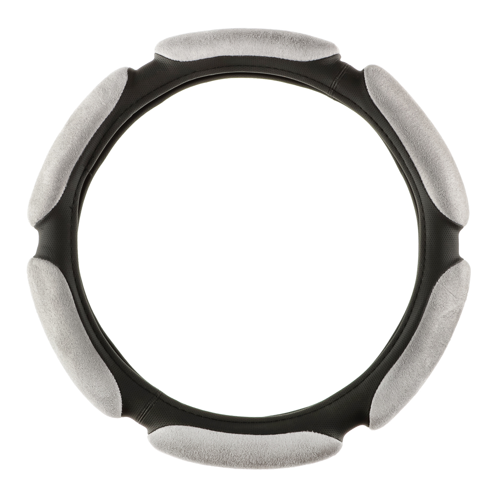 Ермак Оплетка руля, спонж, 6 подушек, серый, разм. (M)