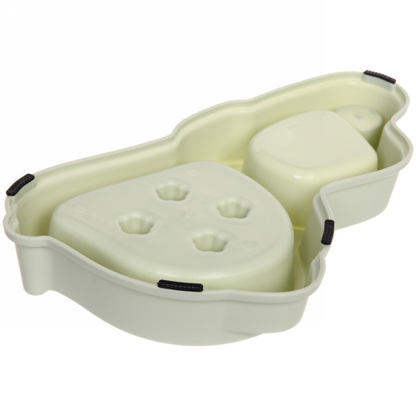 Миска пластиковая для медленного кормления с автопоилкой "Колор-Один дома" 33*18*17,5см 320мл цвет нежно-зеленый