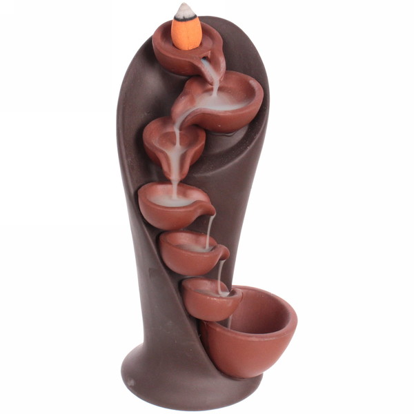 Подставка под стелющиеся благовония "Водопад мудрости" цвет коричневый 11*10*20см