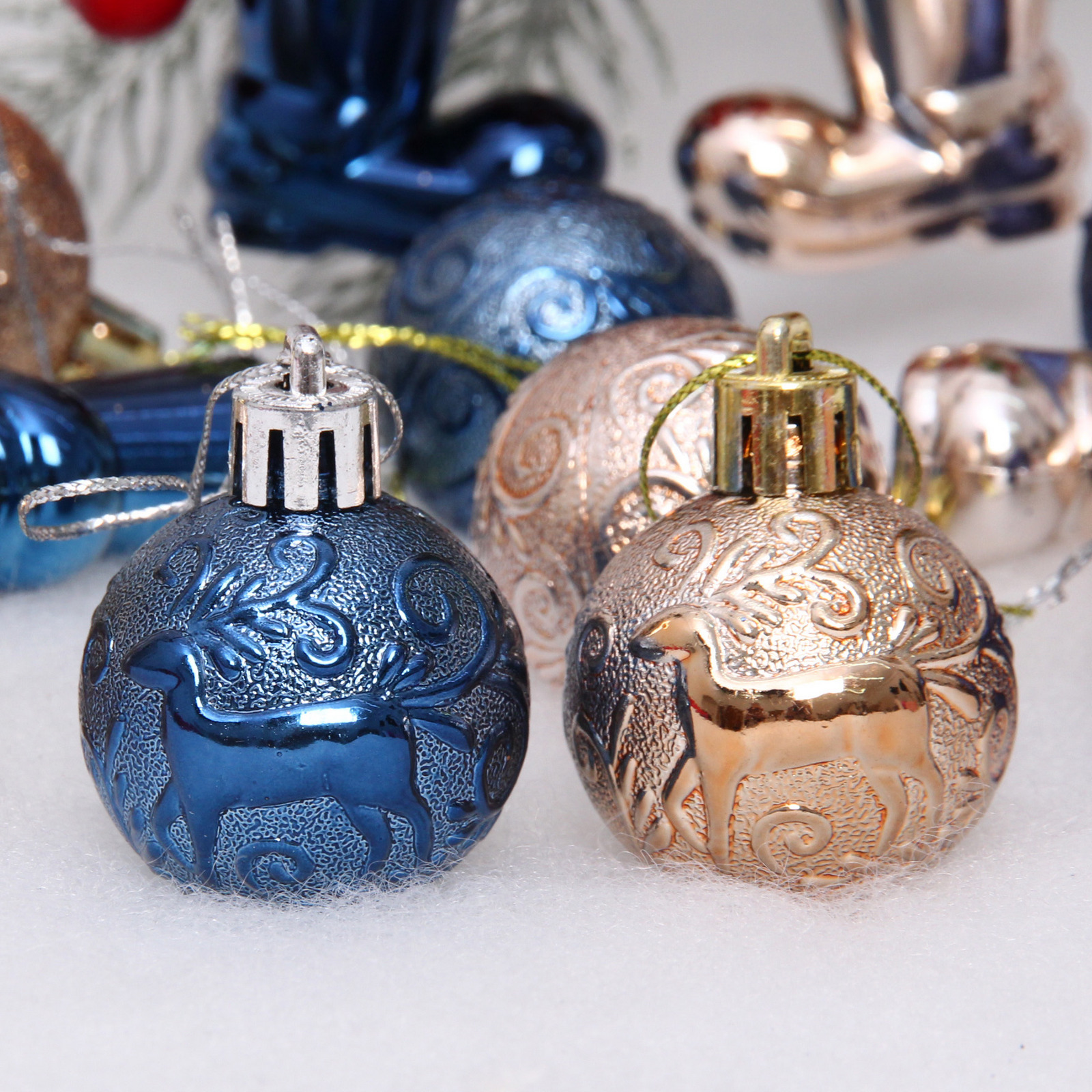 Набор украшений "Волшебное сияние" 4 см (13 предметов),сапфир/шампань