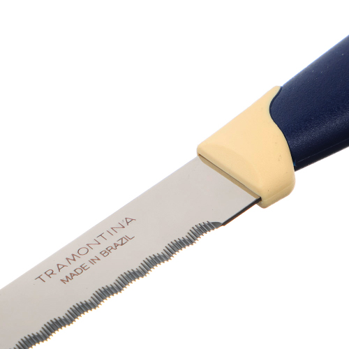 Нож кухонный 12,7см Tramontina Multicolor с зубцами блистер, цена за 2шт. , 23529/215, 1/300