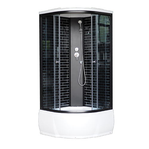 Душевая кабина 90*90*215см ДАНА-20К кирпичики черные (выс.поддон) (1/1)