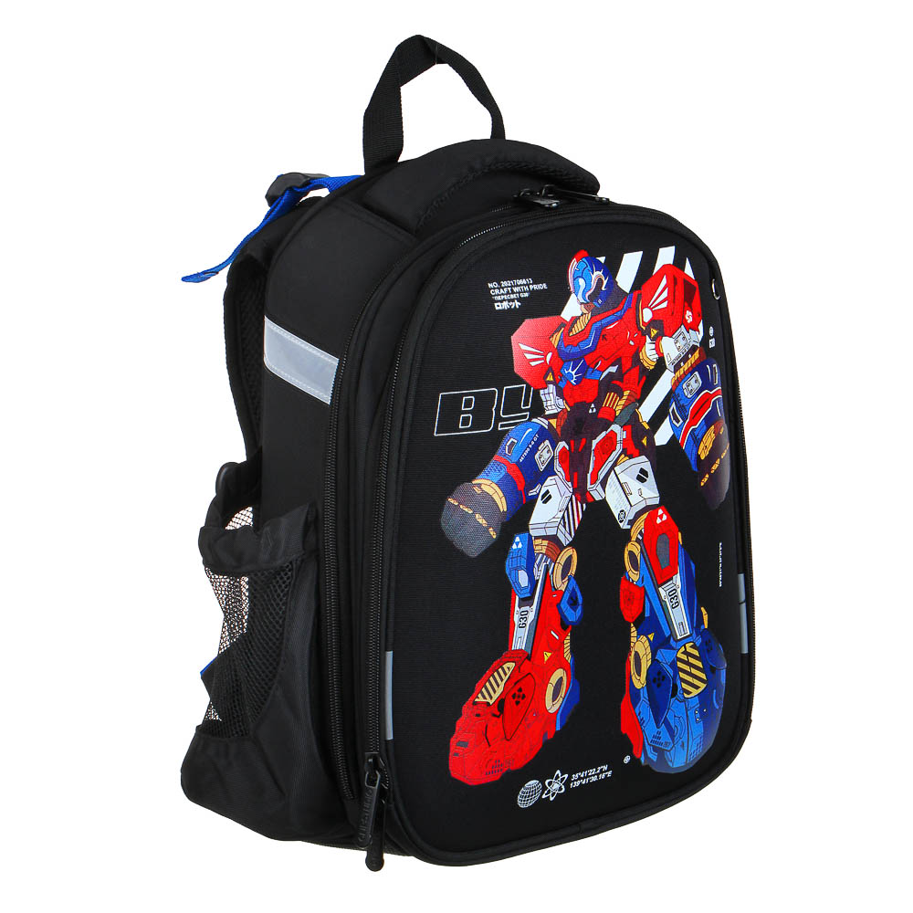 BY ПЕРЕСВЕТ Рюкзак шк.жесткий 38х28х15см, 2 отд.,2карм.,эргон.спинка, лямки рег.по росту, ПЭ