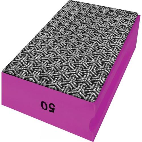 Губка алмазная гальваническая шлифовальная 90х55 мм р50, vertextools 90-55-50