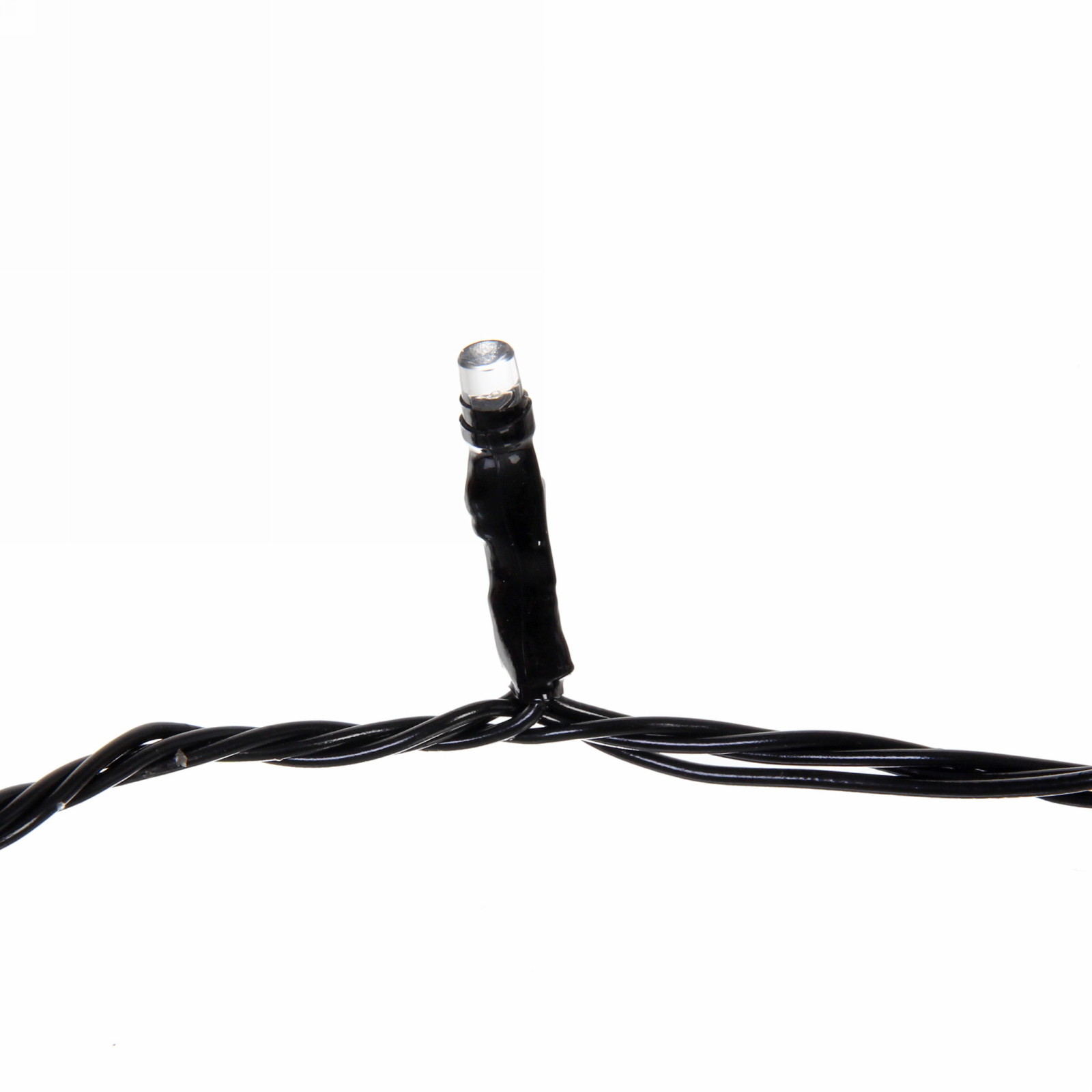 Гирлянда для улицы "Мерцание" 20м 240 ламп LED чёрный провод,1 реж.,IP-54, Теплый белый, белый мерцает (возможность соединения)