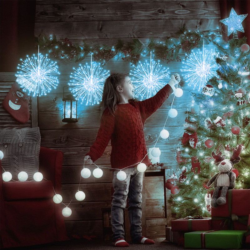 Гирлянда для дома БАХРОМА  "Сфера" ш3м*в0,4/0,6м 500 ламп LED, 8 режимов, IP-40, Синий