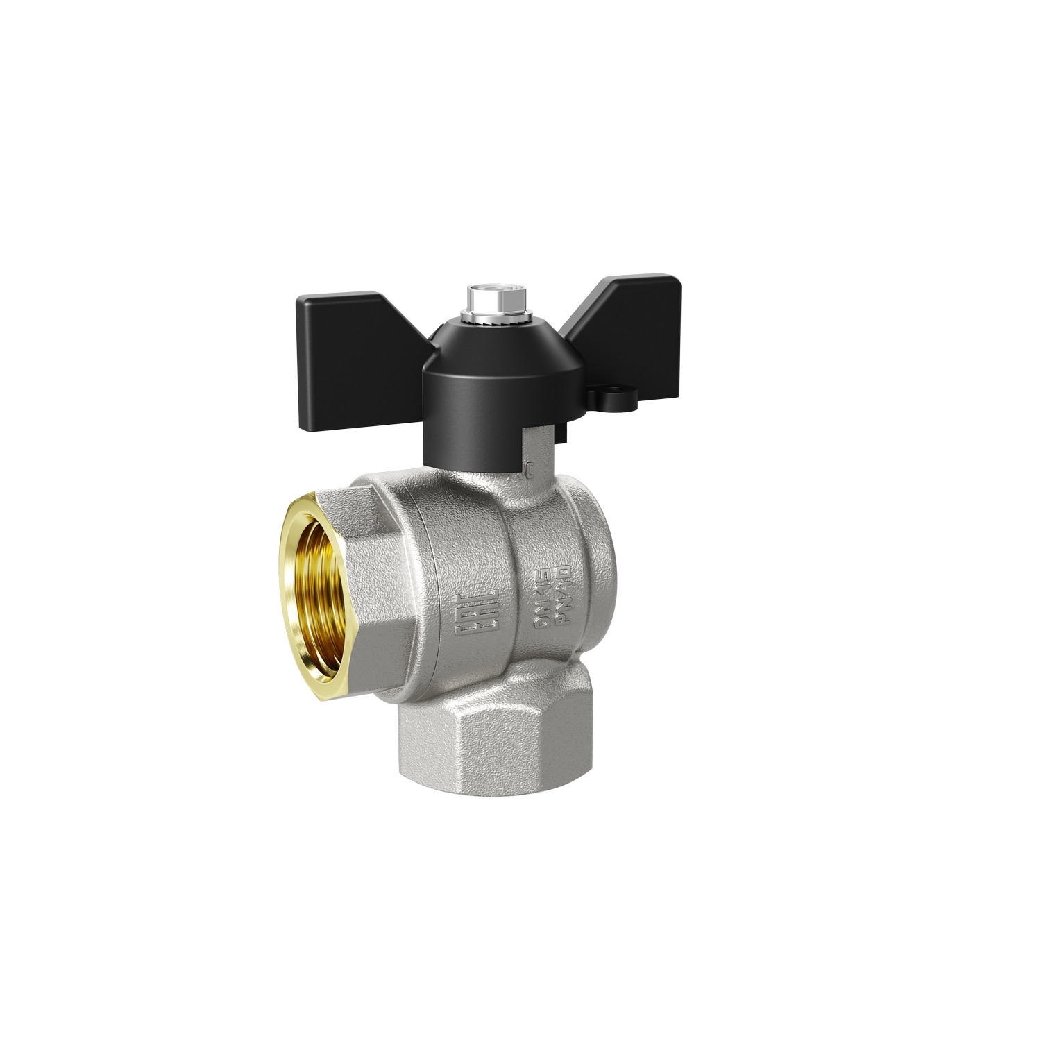 Кран угловой шаровой 1/2'' - 1/2'' вн/вн бабочка LD PRIDE