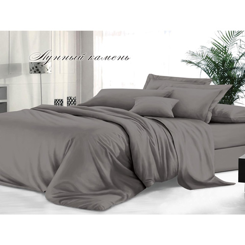 Наволочки 2 шт, 70х70 см, гладкокрашеный сатин, лунный камень