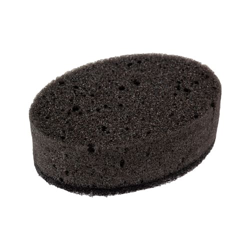 Губка для мытья посуды двухслойная овальная KS-07, черный