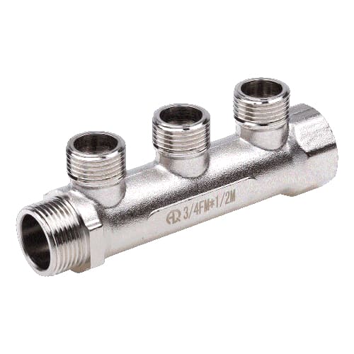 Коллектор резьбовой вн-нар 3/4",1/2"х2 AQUALINK 02421
