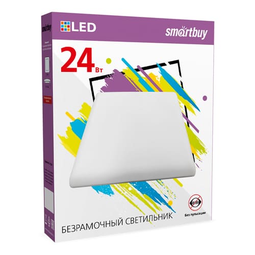 Светильник светодиодный безрамочный BDLS Smartbuy квадрат 24Вт/4000К (SBL-BDLS-24-4K)