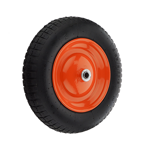 Колесо для тачки 3.25-8 ось d-16мм, неразборное, пневматическое (1/5)