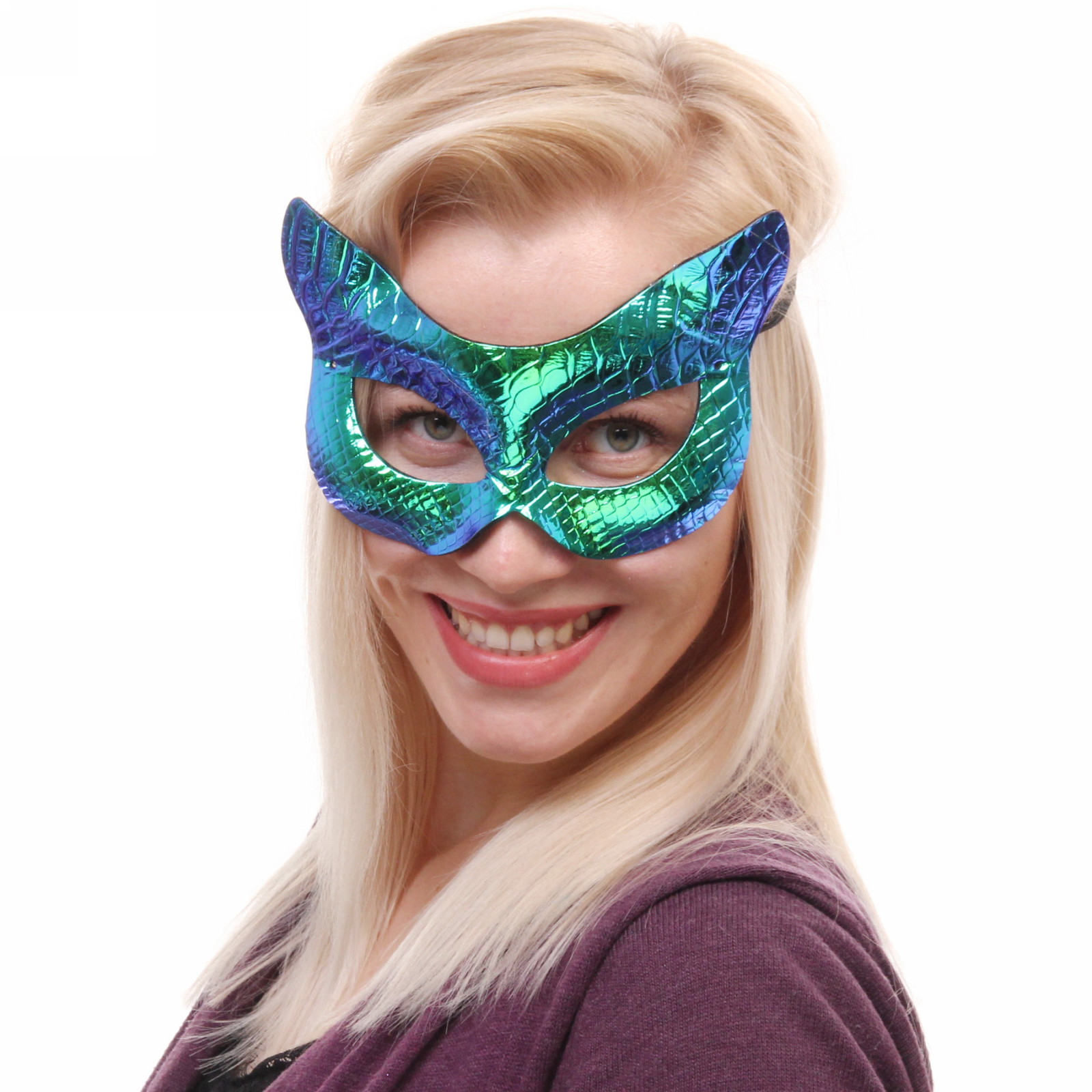 Маска карнавальная "Маркиза", микс (синий,бел, розовый)