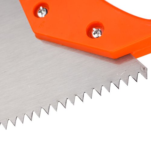Ножовка по дереву 400мм, крупный зуб 3 TPI, пластиковая обрезиненная ручка, 1/48