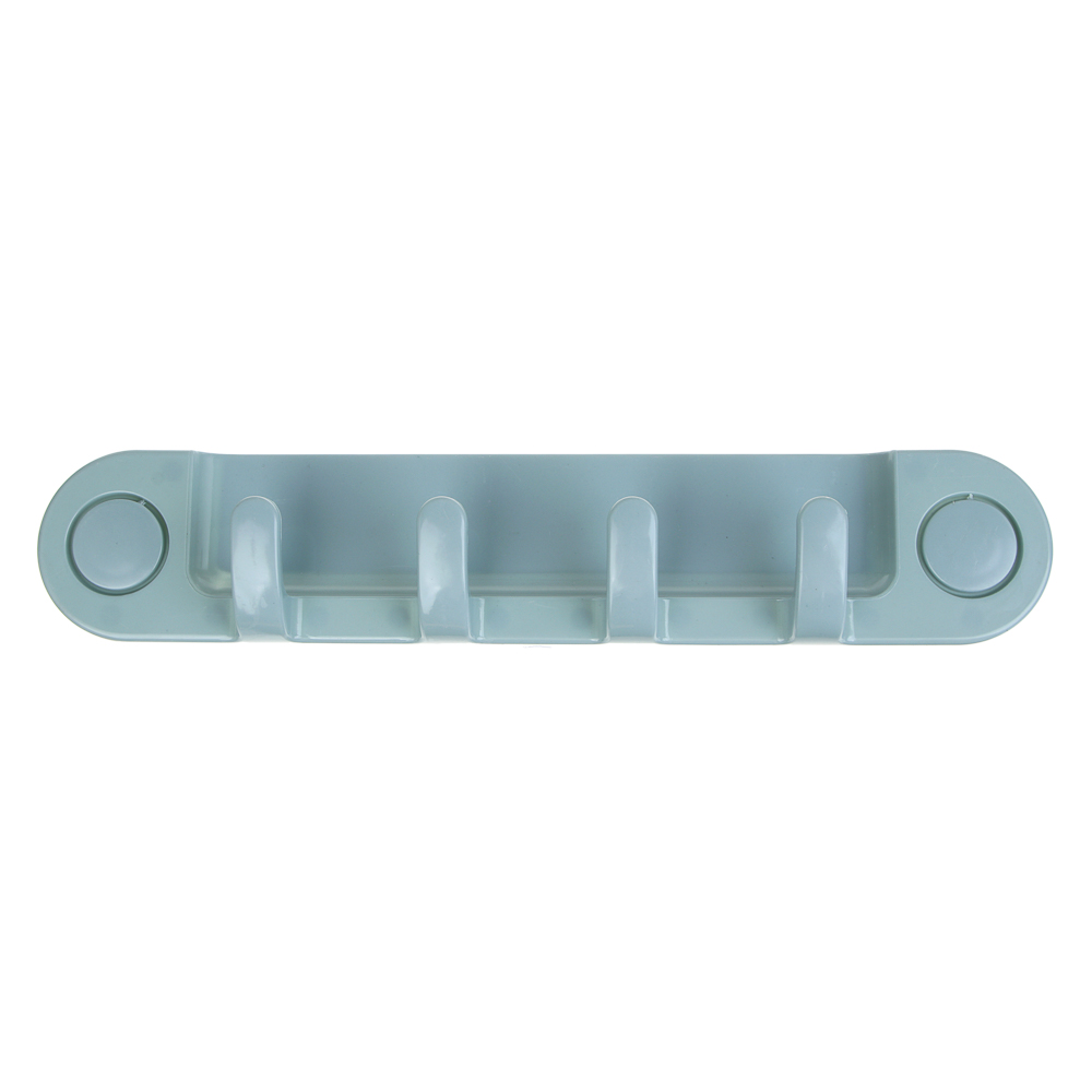 VETTA Classic Планка для ванной комнаты, пластик, 4 крючка, 28х5,5х3 см, оливковый