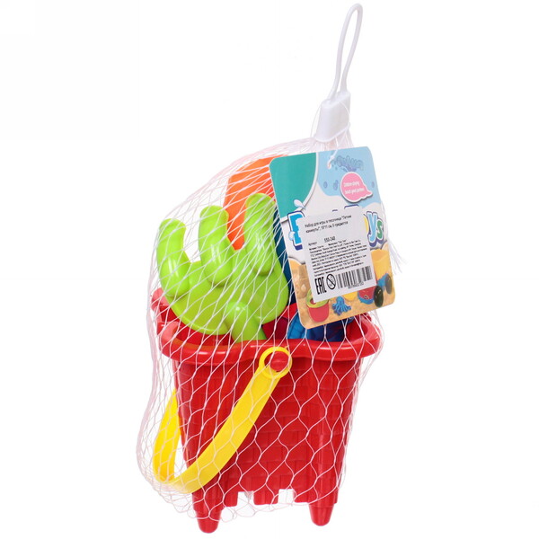 Набор для игры в песочнице "Летние каникулы", 19*11 см, 6 предметов, микс