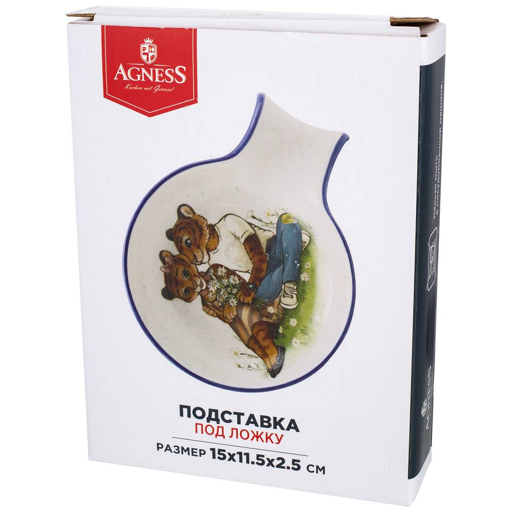 ПОДСТАВКА ПОД ЛОЖКУ, ТИГРИНЫЕ ИСТОРИИ, 15*11, 5*2, 5 СМ, КОР=48ШТ.