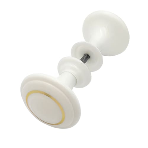 Ручка стяжка пластм.РДП-02-1 белая мал.с кольцом (5/25)