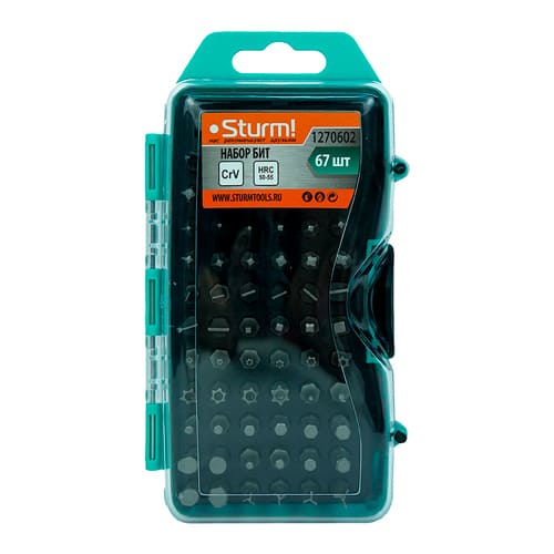 Набор бит 67 шт 25 мм, сталь CrV STURM 1270602