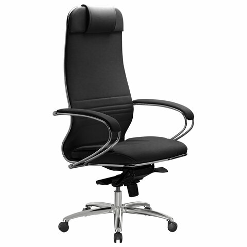Кресло офисное МЕТТА, SAMURAI, KL-1, экокожа, черное