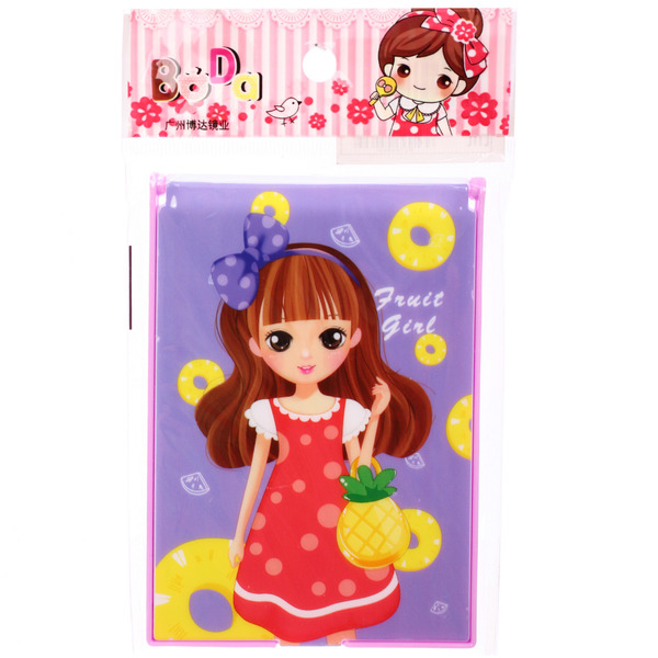 Расческа с зеркалом в наборе детские "МИМИШКИ", девочка, цвет фиолетовый, 11*7,8см 