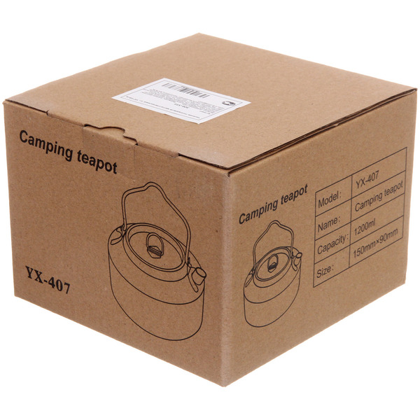 Чайник походный металлический 1л 15*10см